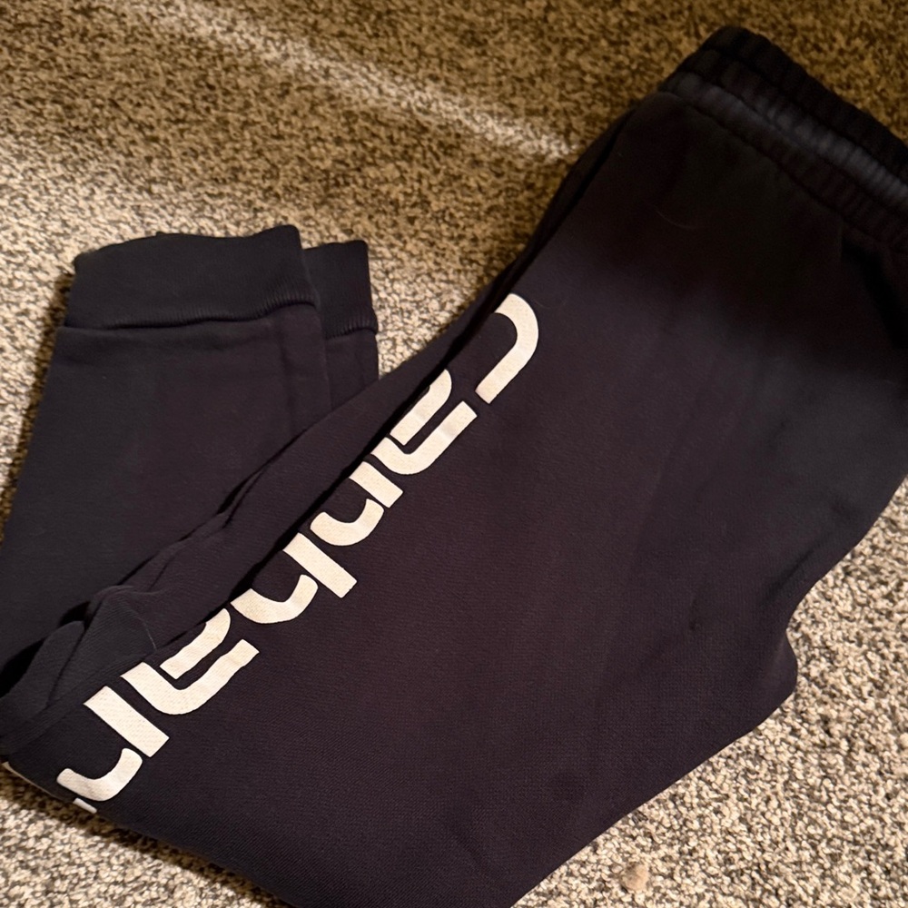 Carhartt Black Sweatpants with White Side Logo